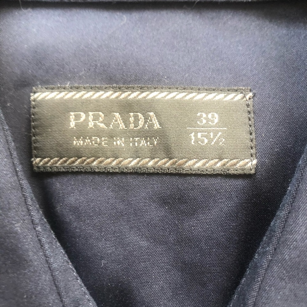Prada Navy Button-Down Long Sleeve